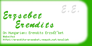 erzsebet erendits business card